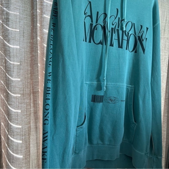 Andrew McMahon and the Wilderness Green Band Hooded Sweatshirt Size Medium - Picture 10 of 13